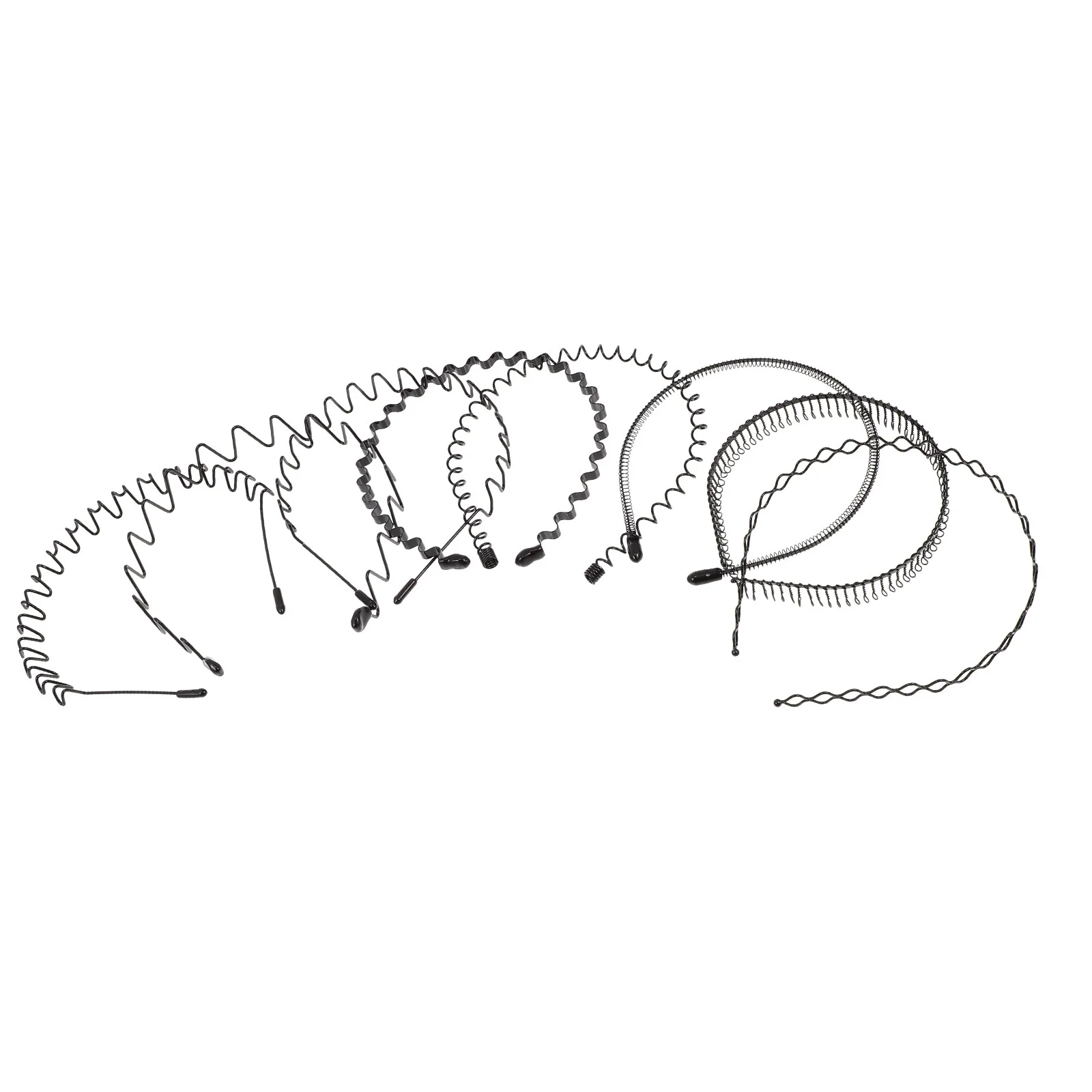 

8 Pcs Metallic Line Hair Band Wire Headbands Sports Hairband Wavy Turban Male Outdoor Men Headdress