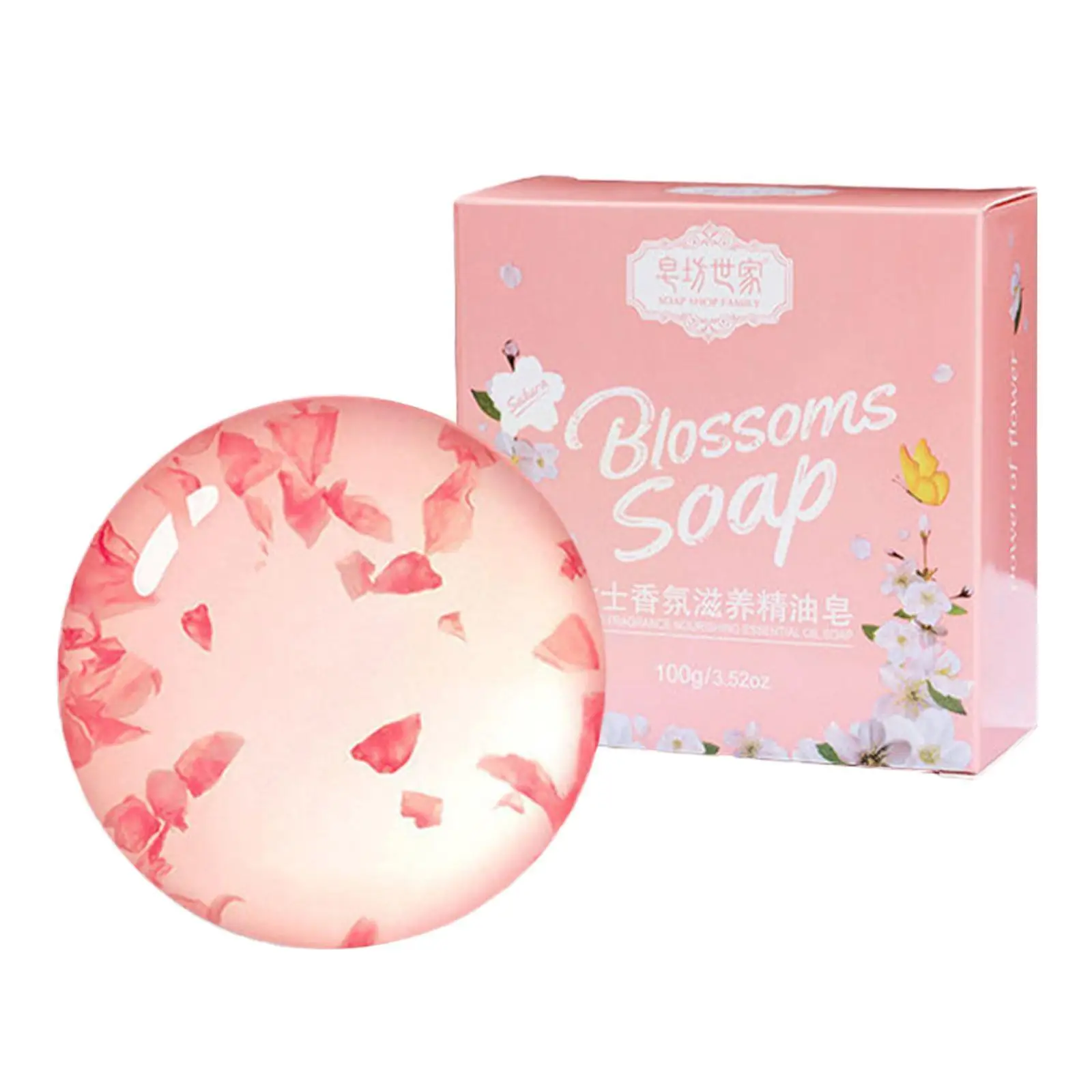 

Women's Rose Petals Soap Flavor Perfume Soap Bath Soap Oil Face Body Bath Essential Washing Oil Soap Handmade Soap Control H9X9