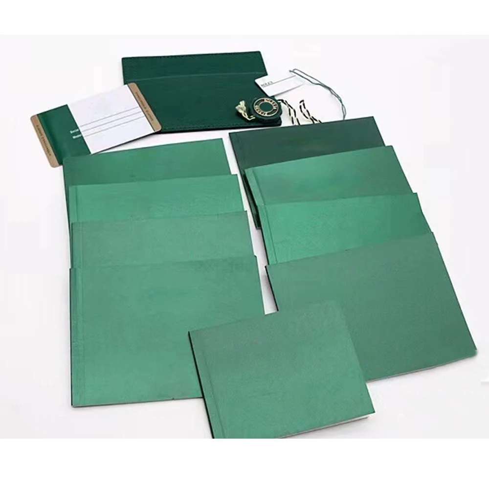 

Original Correct Matching Green Booklet Papers Security Card Top Watch Box for Boxes Booklets Watches Free Print Custom Cards