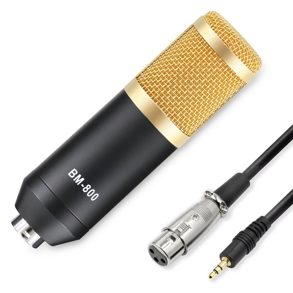 

BM 800 Microphone Professional Studio Condenser Microphone For PC Computer Recording Karaoke Bm800 Mic Streaming Live Podcasting