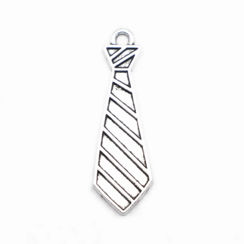 

Craft Diy Ties Charms For Bracelets Pendant Diy 30X9mm Antique Silver Color 10 Pieces