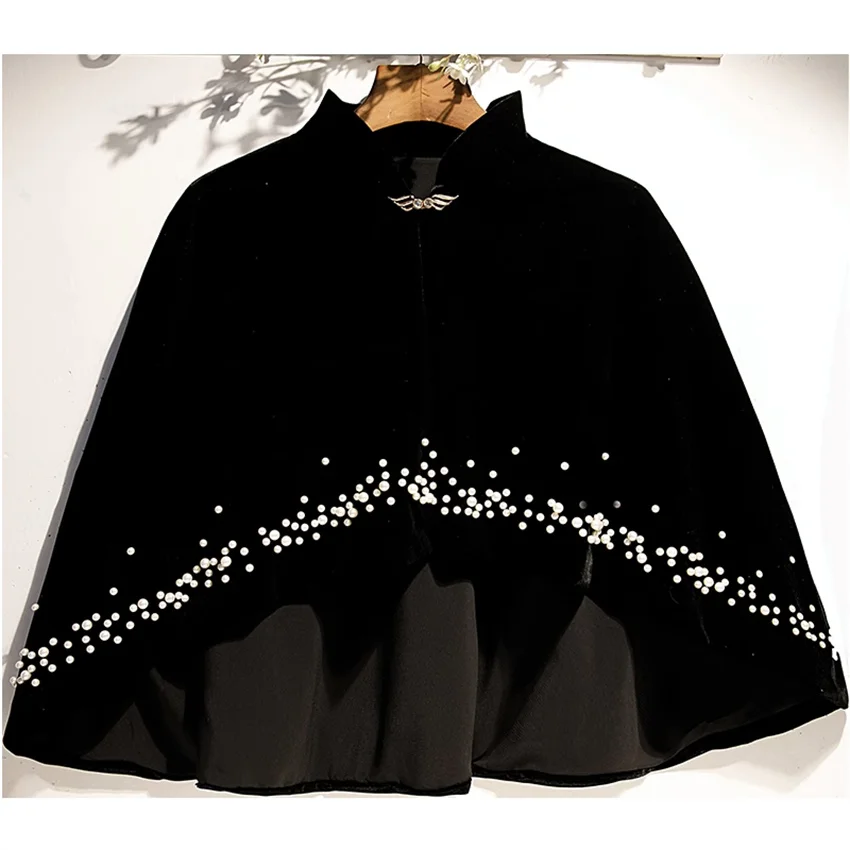 Новая Винтажная элегантная женская Золотая Бархатная накидка-болеро аксессуары