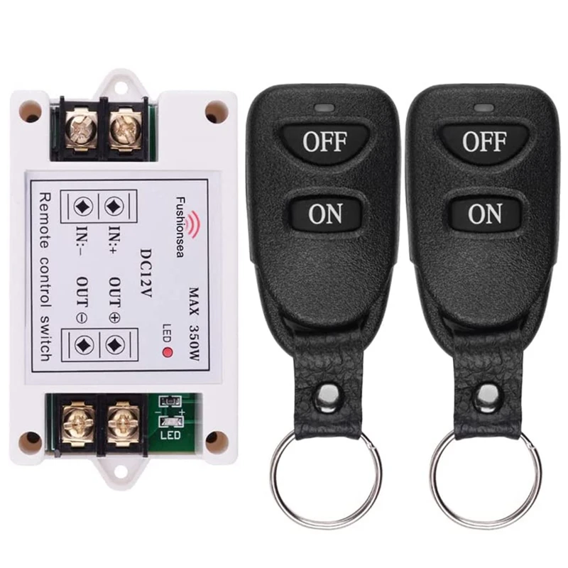 

DC 12V 40A Relay Remote Control Switch, 1CH 433Mhz Wireless Remote Control Switch For Water Pump Controller And More