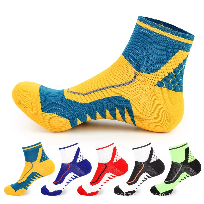 Sports Socks Basketball Socks Men Thickened Towel Bottom Middle Tube Pressure Socks Combat Sweat Absorbing Anti Skid Elite Sport