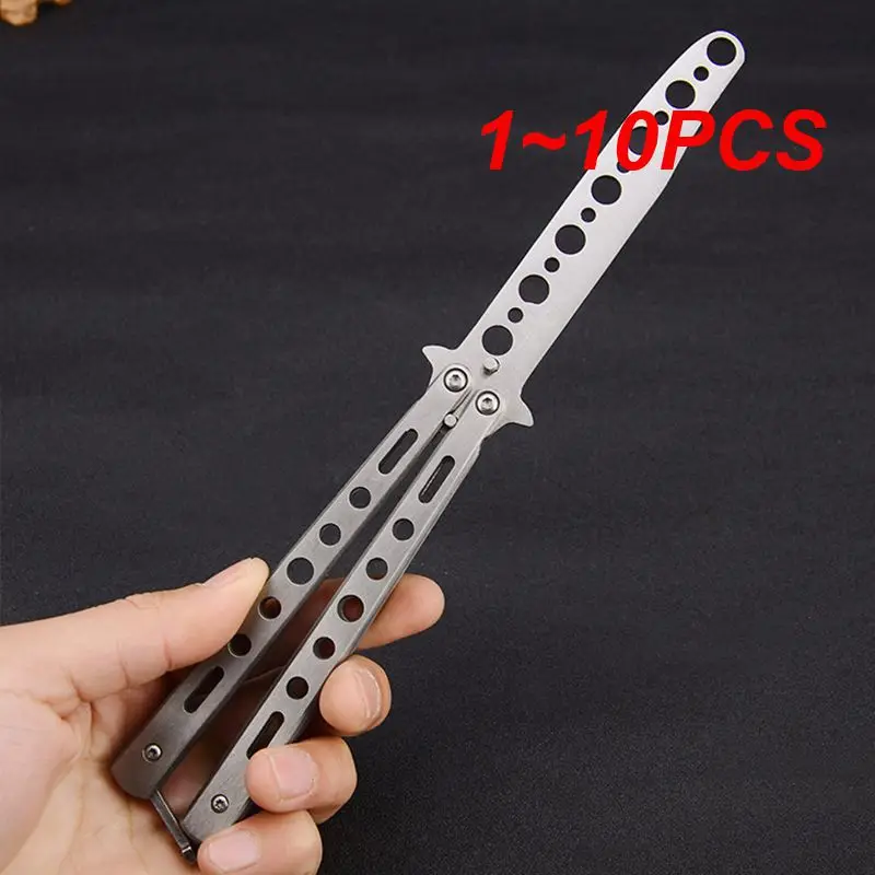 

1~10PCS Portable Folding Butterfly Knife Trainer Stainless Steel Pocket Practice Knife Training Tool Practice Outdoor Camping