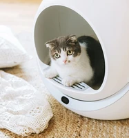 pet items self cleaning cat litter box automatic closed sandbox cat toilet bedpan tray for cats supplies