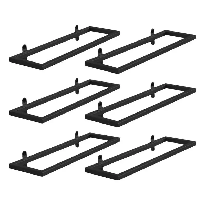 

6pcs Wall Mounted Wine Racks Wall Hanging Metal Wine Holder Pantry Cabinets Restaurants Wine Bottle Display Rack For Home Bar