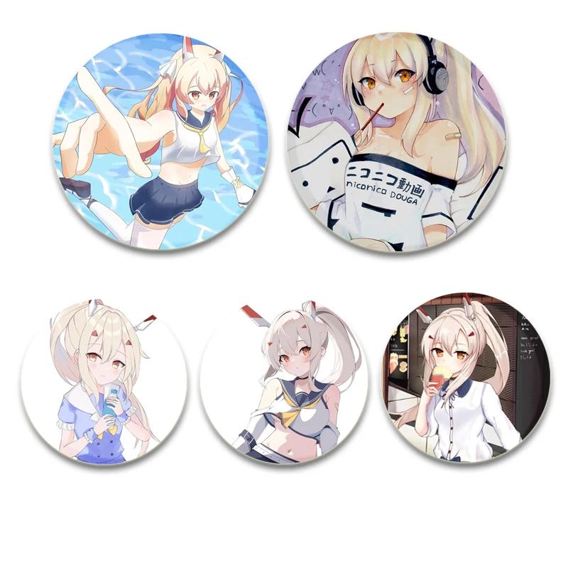 Брошь в стиле аниме Игры В лазури Лейн