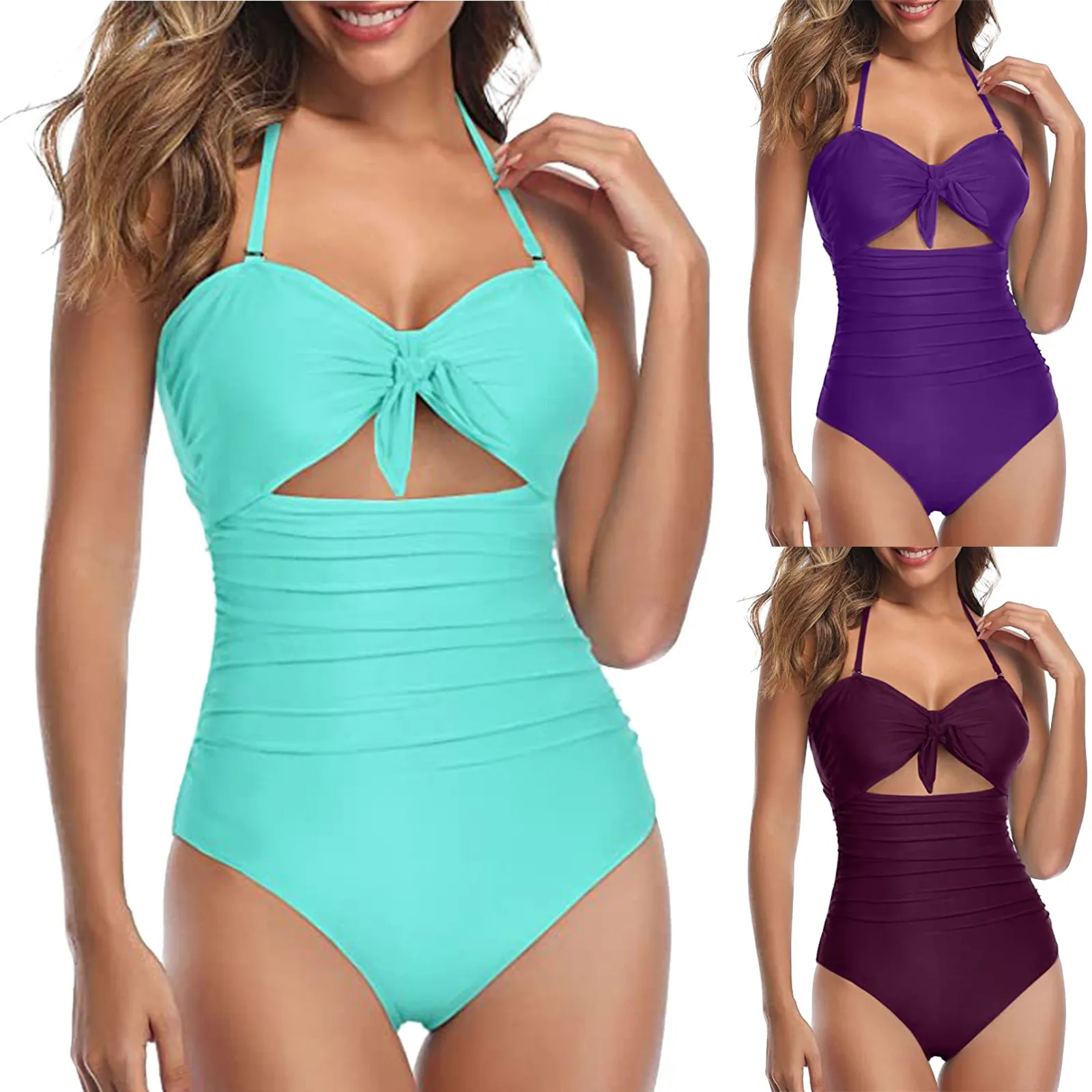 

2023 Women's Swimsuit Sexy Cut Out Swimsuit With Waistband High Waist swiming Female Bathing Suit pool Brazilian Biquinis