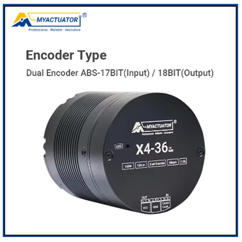 Фото Бесщеточный двигатель Myactuator X4-36 EtherCAT + CAN, новая версия V4, малый размер, высокий крутящий момент 36 Н·м, высокоточный роботизированный привод 24 В постоянного тока №4