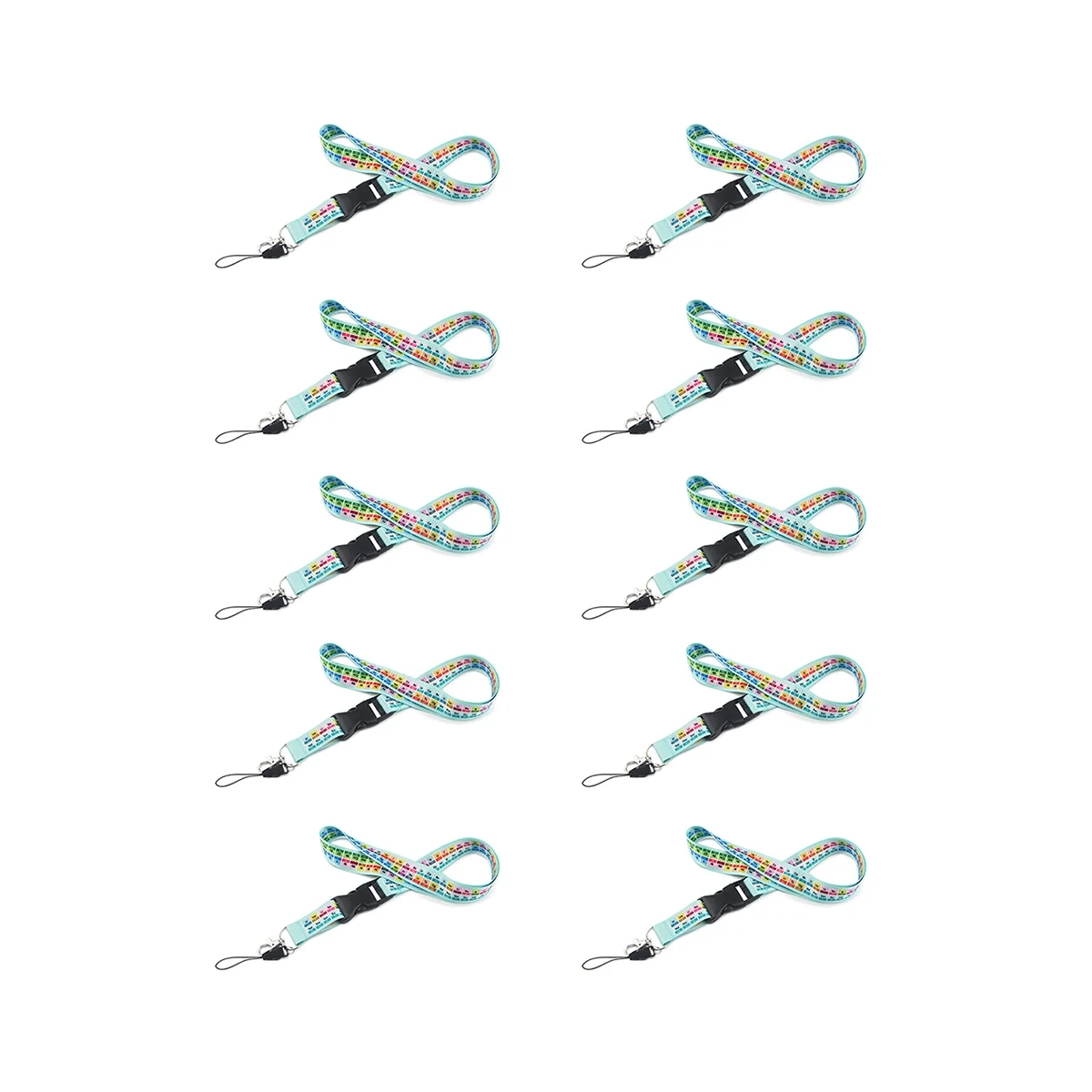 

10х Классный Шнурок для сотового телефона для ключей, цепочка для ключей, идентификационные значки с быстроразъемными пряжками для девочек, синий