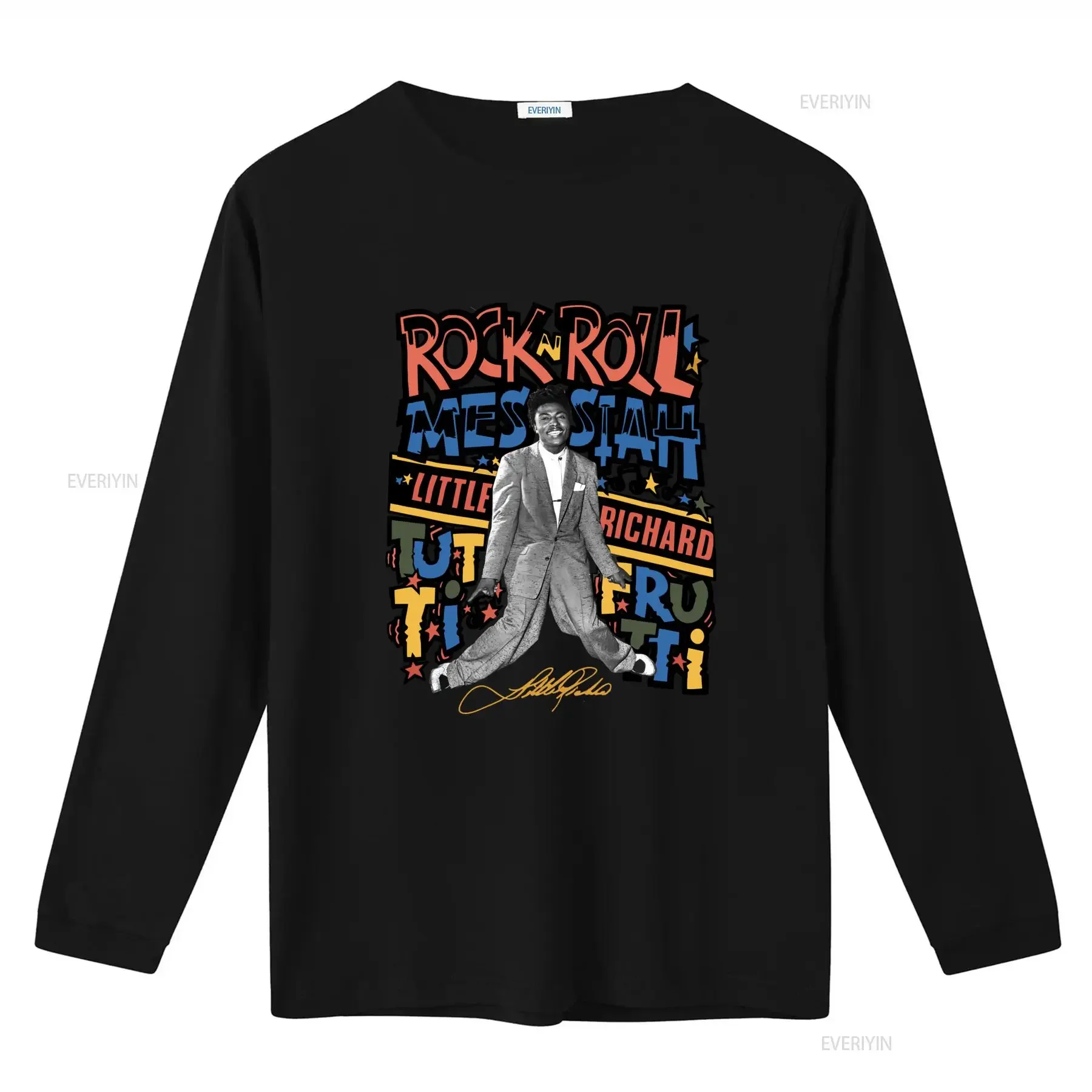 Фото Футболка Rock and Roll Messiah Little Richard для фанатов, размеры S-5XL, ретро-дизайн, хлопок, винтажная обработка, комфортная, модная уличная одежда №2