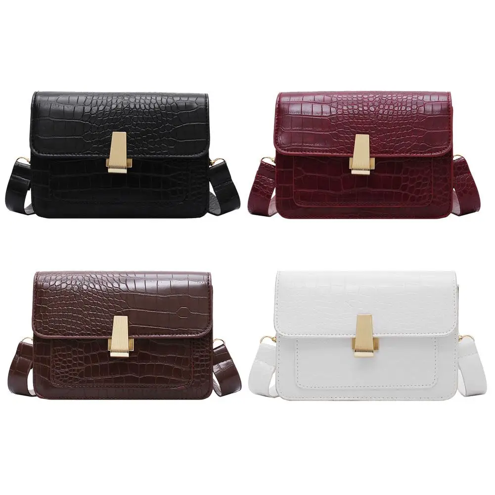 

Women Crossbody Bags Hot Selling Comfortable Simplicity Soft Solid Crocodile Leather Classic Purse Shoulder Messenger Handbag