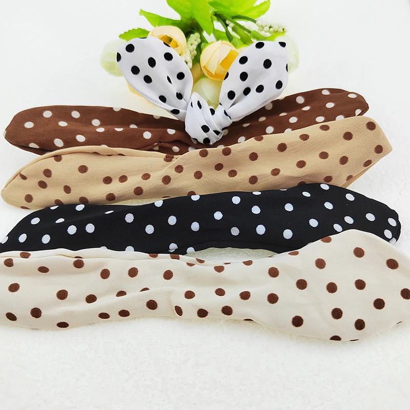 

10 шт./партия, аппликации в горошек с заячьими ушками