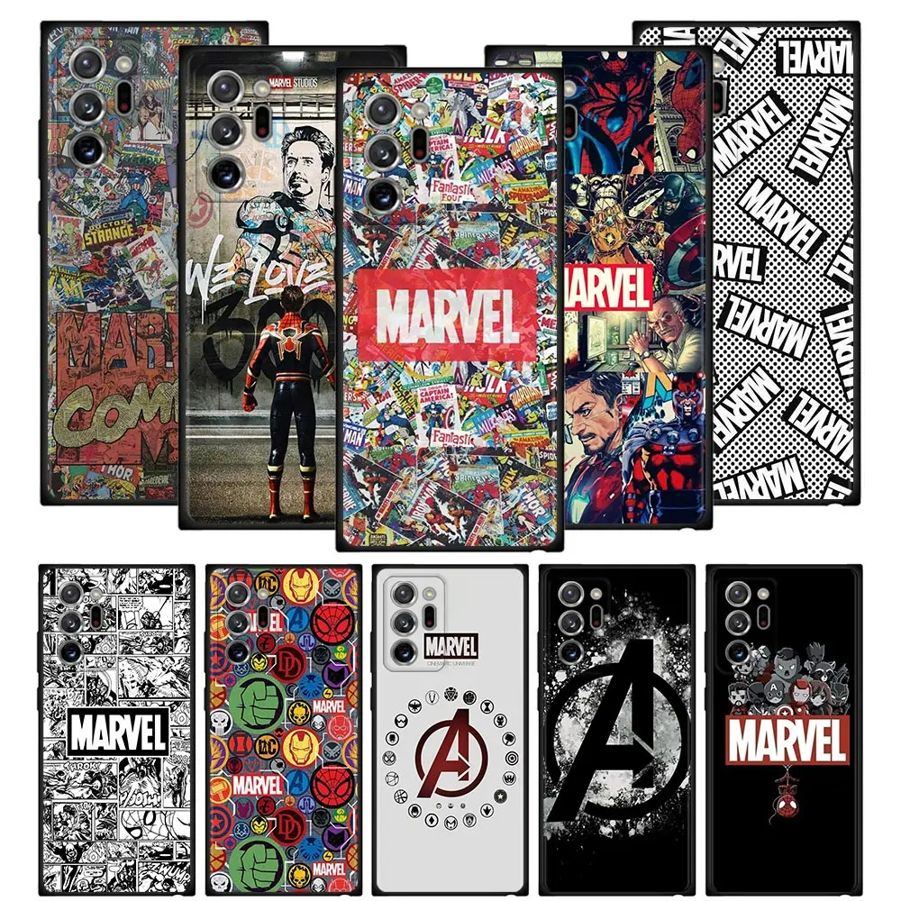 phone-cover-for-samsung-galaxy-note-20-ultra-10-plus-lite-9-8-a91-a03s-a52s-5g-soft-shell-marvel-logo-avengers-heros
