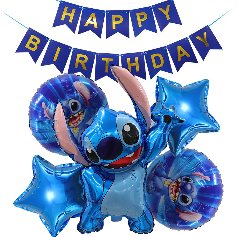 

Воздушные шары из алюминиевой пленки Disney Stitch, 6 шт./компл., 18 дюймов, Круглый Гелиевый шар