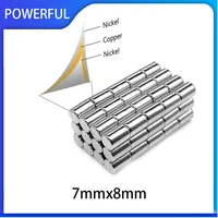 5200pcs n35 round magnet 7mm x 8mm neodymium magnet permanent ndfeb super strong powerful magnets 78mm 7x8mm