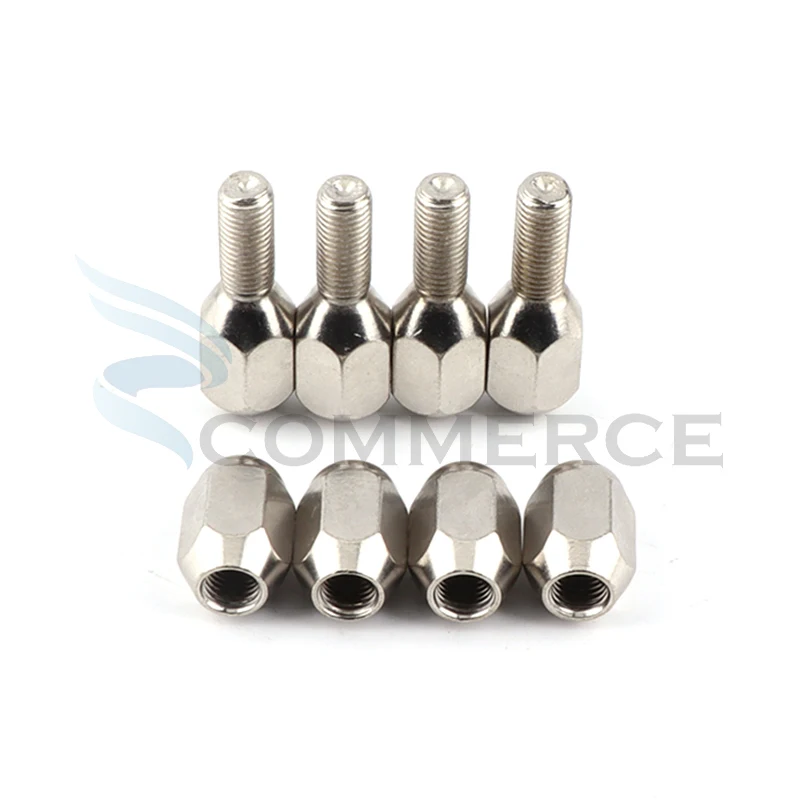 M10*1.25mm Chrome Wheel Screw Lug Nuts For ATV Buggy Golf Ca