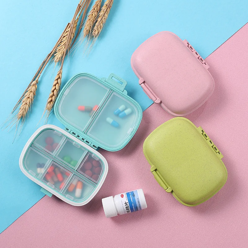 

8 grids Pills Box Small Pocket Pillbox for Travel PortableCase Vitamin and Medicine Pills Organizer Home Storage