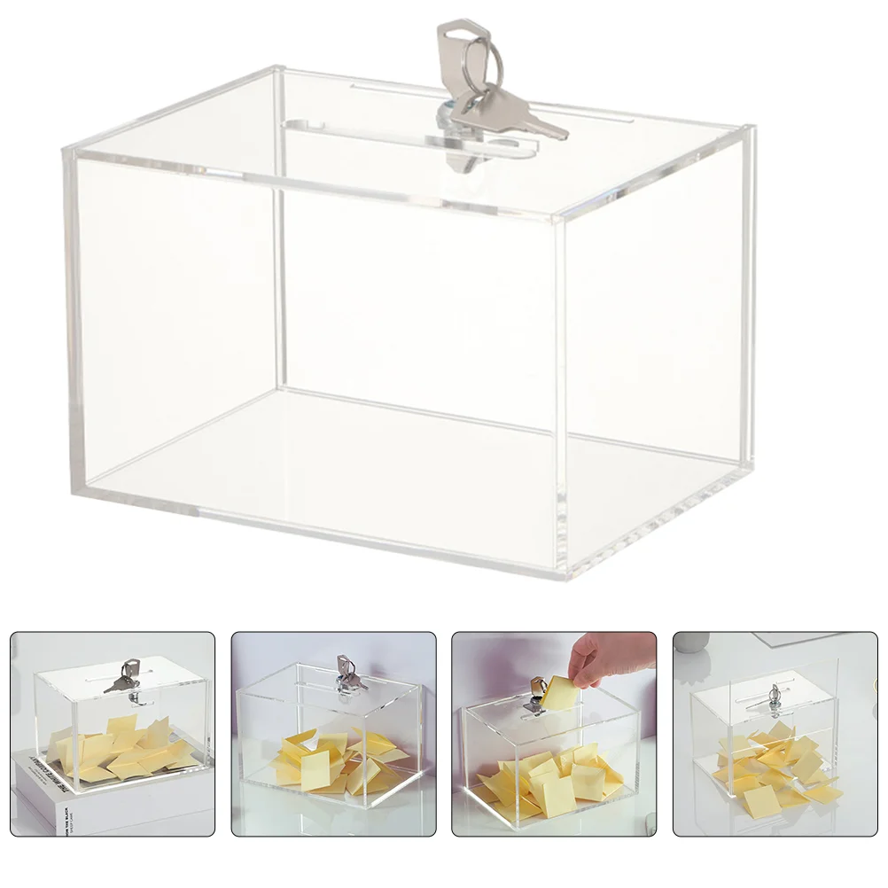 

Ballot Box Letter Post Container Clear Window Mailbox Free Installation Acrylic