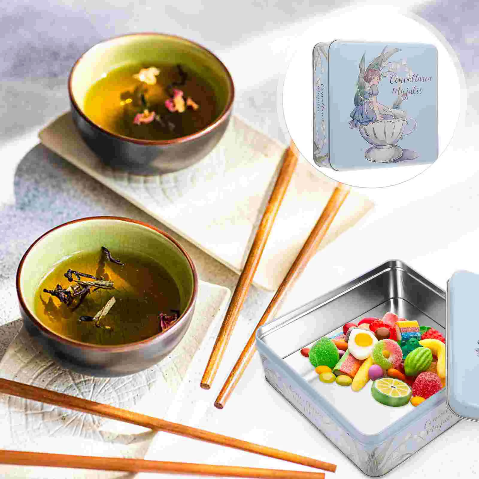 

Iron Candy Box Empty Candy Cookie Gift Storage Container Cookie Tin for Party