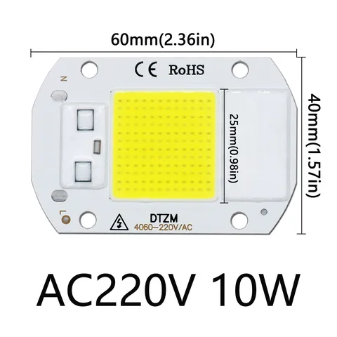 Набор из 10 шт. светодиодных двигателей COB 50 Вт для светильников Warm and Happy