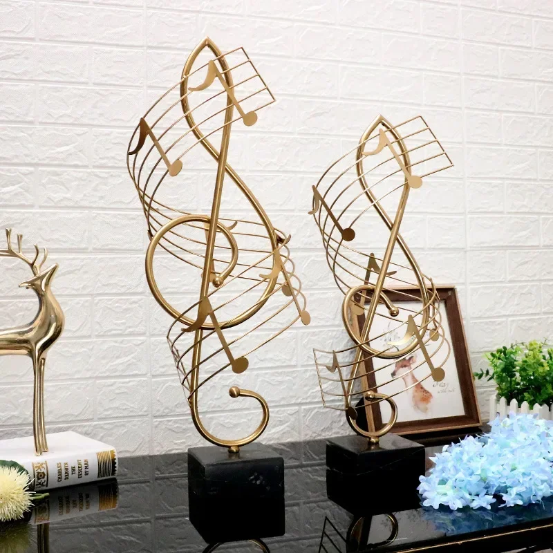 

European Creative Notes Ornaments Metal Light Luxury Living Room TV Cabinet Porch Decorative Model Room Decoration Jewelry Notes