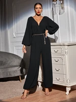 women jumpsuits deep v neck loose casual long sleeve trend slim jumpsuit 2022 spring autumn new