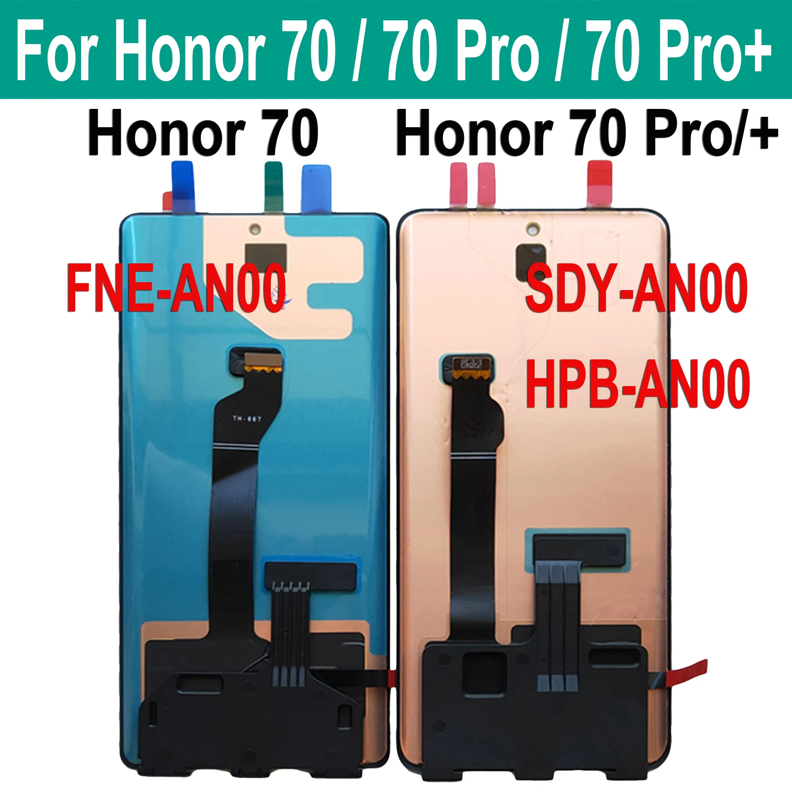 Original For Huawei Honor 70 Pro SDY-AN00 FNE-AN00 LCD Display For Honor 70 Pro+ 70 Pro Plus HPB-AN00 LCD Touch Screen Digitizer