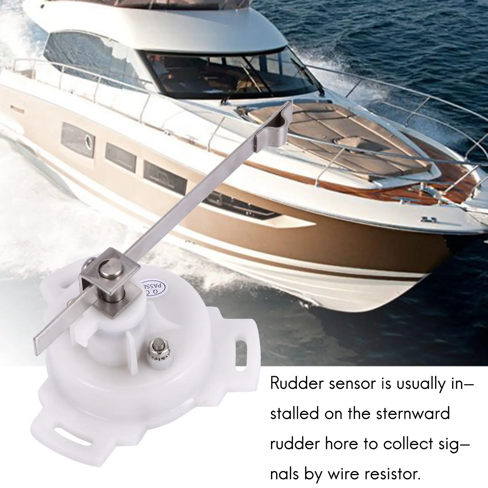 Индикатор угла поворота руля из нержавеющей стали датчик для морских лодок 0-190 Ом