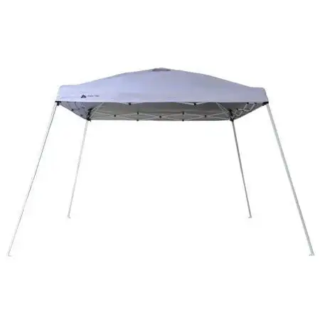 

x 12' Slant Leg Outdoor Shade Shelter for Camping (81 Sq. ft Coverage), White
