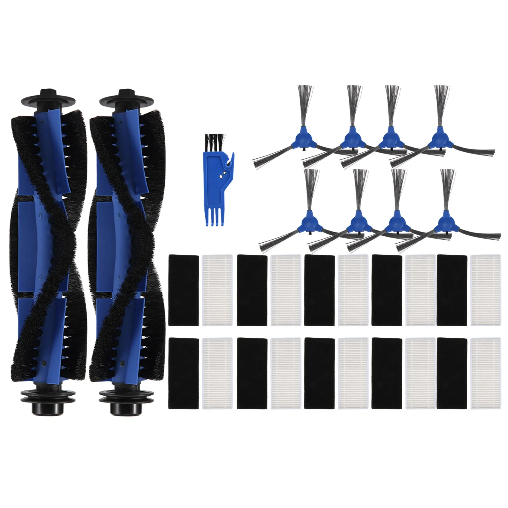 

Replacement Parts Main Brush Filter Accessory Kit for Cybovac E20 / E20 Max / E25 / E30 / E31 Robot Vacuum Cleaner, Blue