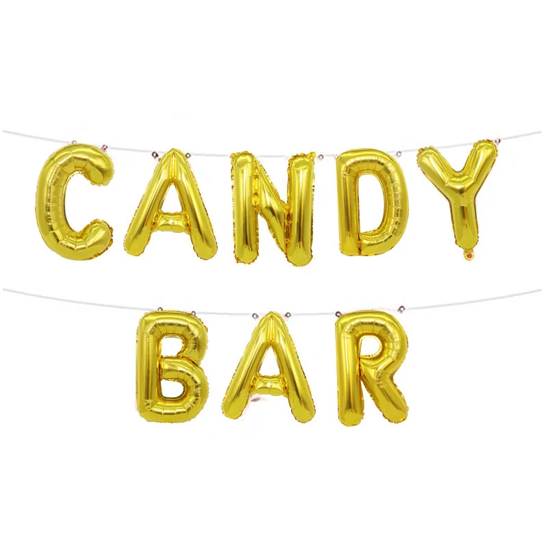 

Boy Girl Birthday Decoration Candy Bar Letter Foil Balloon Kid Birthday Party Baby Shower Decor Globos Helium Globals