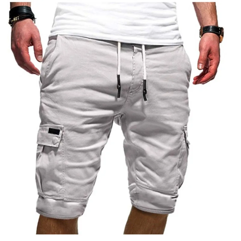 2021 New Summer Loose shorts men jogging short pants Casual fitness streetwear men Multi-pocket sport casual hip cargo shorts