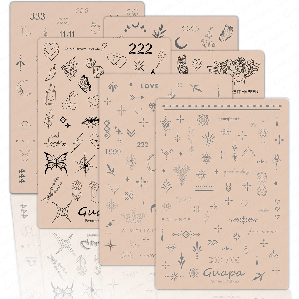 1 шт. роскошный лист для практики татуировки с тонкими линиями из синтетической