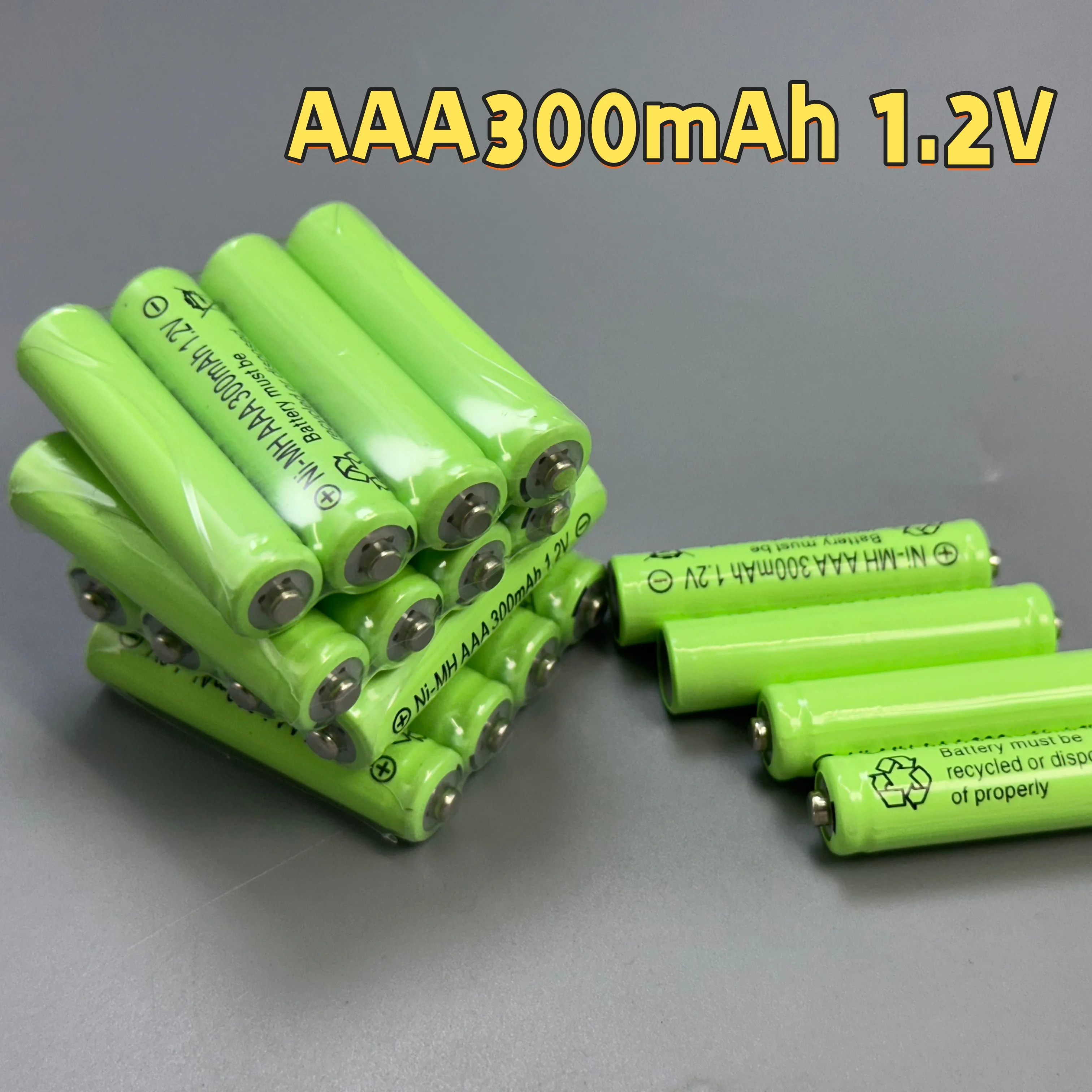 Фото Ni-MH аккумуляторы AAA 300 мАч, 1,2 В, 4 шт., предварительно заряженные, готовые к использованию для игрушечного фонарика с дистанционным управлением - бесплатная доставка №2