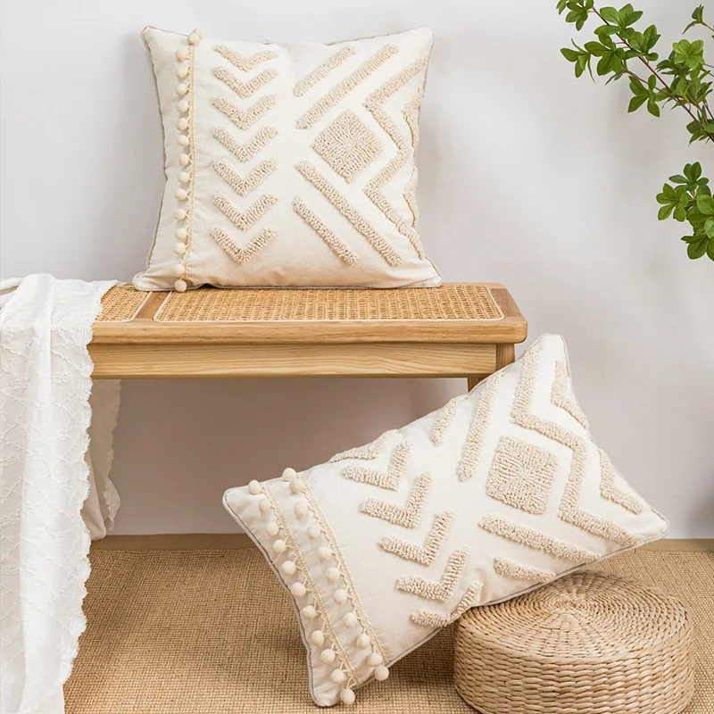 

Throw Pillow Covers Polyester Linen Cushion Cover 45x45 Velvet Decoration Home Living Room Decoration Bed Oil Painting E0304