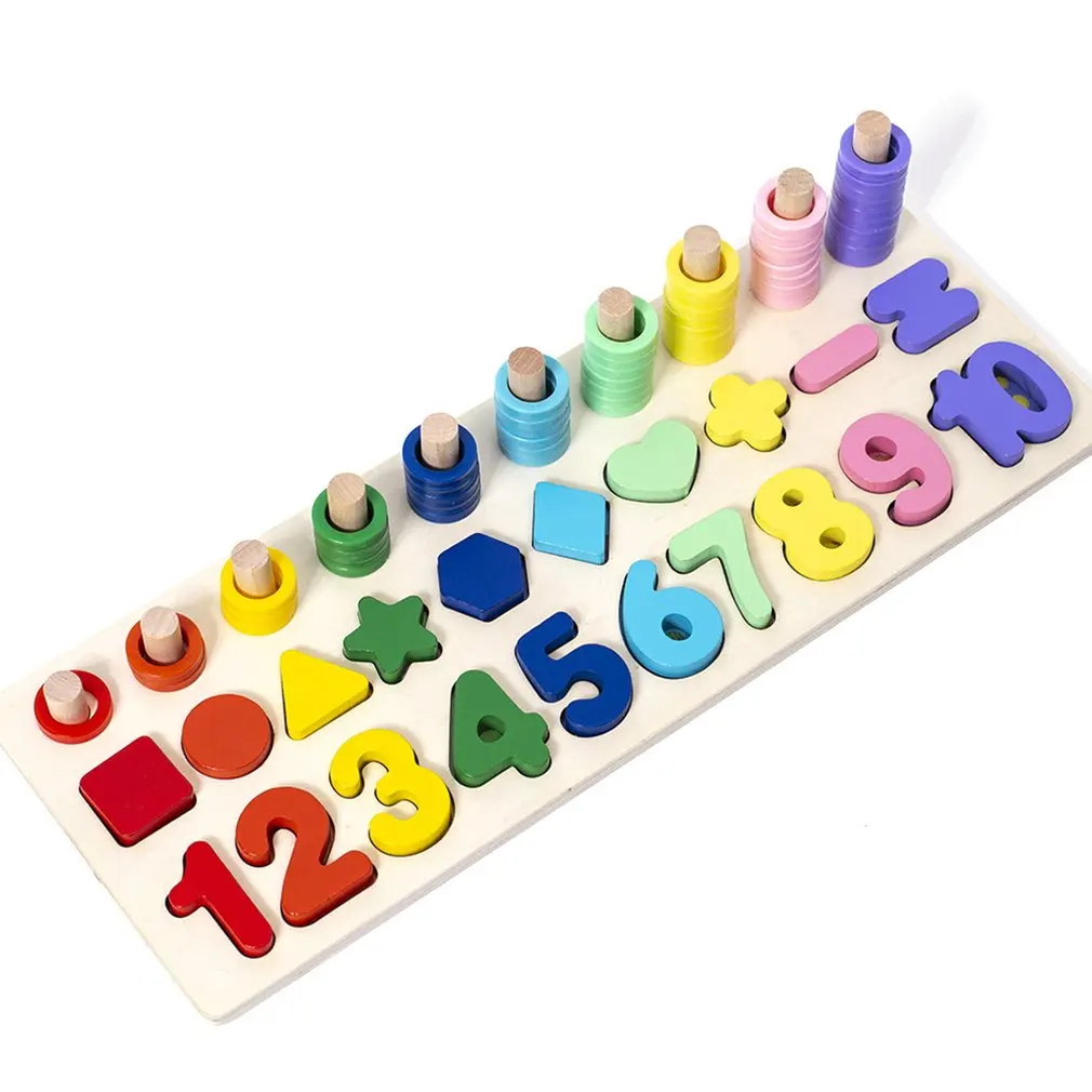 

Magnetic Wooden Toys Early Educational Learning Montessori Fishing Geometric Shape Cognition Aids Math Toys For Baby Gifts