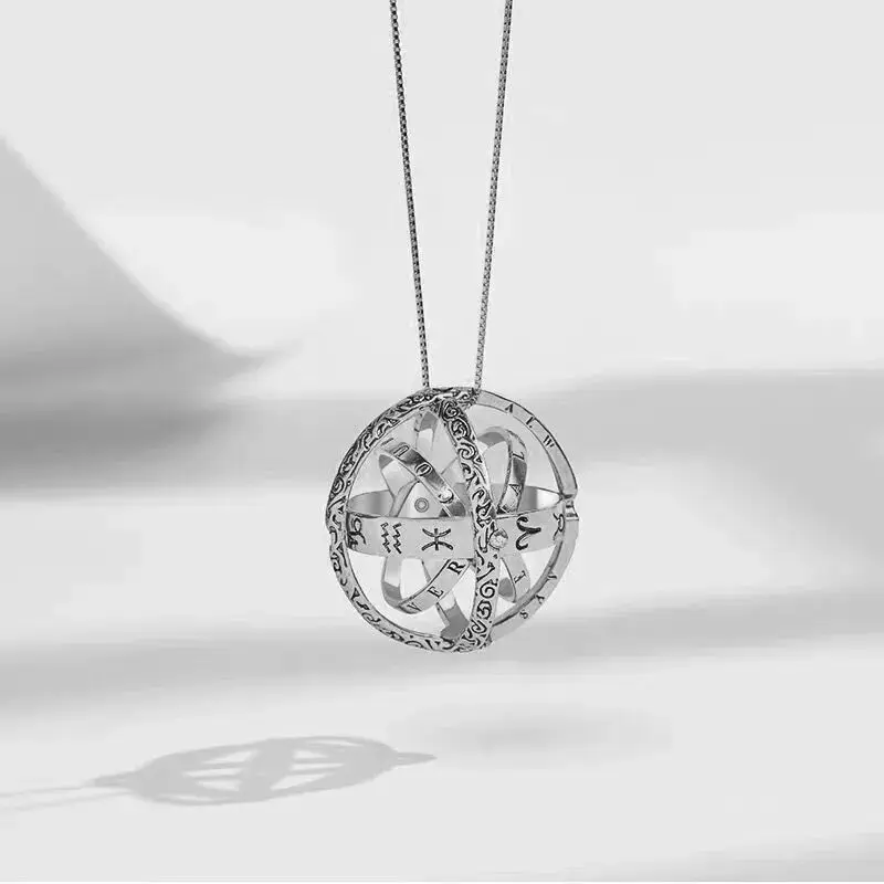 Креативное ожерелье с астрономическим шариком вращающееся Композитное