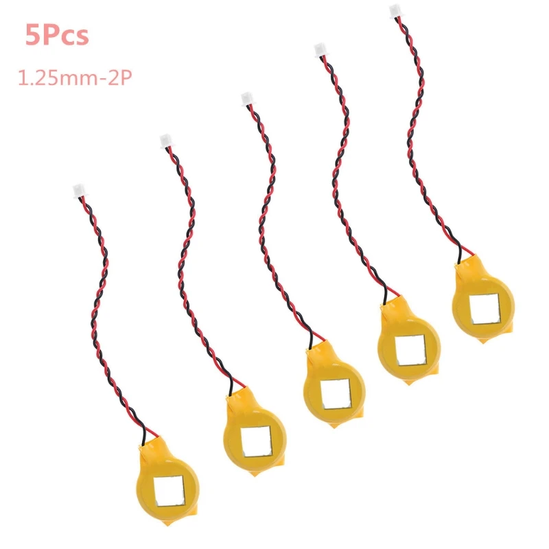 CR2032 2032 Battery Wire 2 Pin Laptop Motherboard BIOS CMOS Battery With Wire Disassemble Battery With Adhesive Glue K0AC