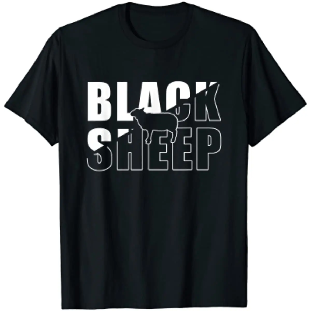 

Black Sheep Sarcastic Sayings Humor Dark T-Shirt Casual Cotton Daily Four Seasons Tees Hombre Aesthetic Mens T Shirts