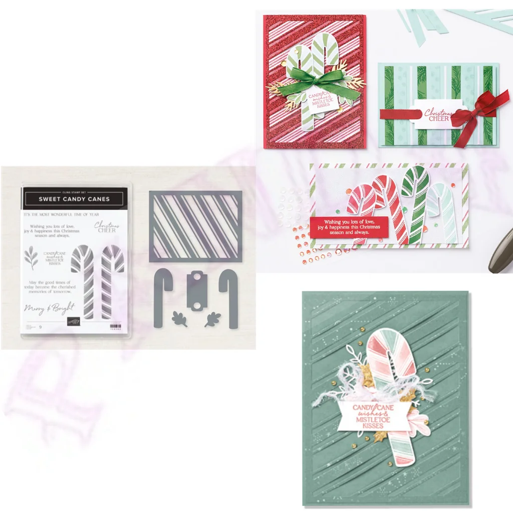 

Christmas Candy Craft Metal Cutting Dies and Stamps Embossing Mold Scrapbook Paper Mould Blade Punch Decoration 2022 Arrival