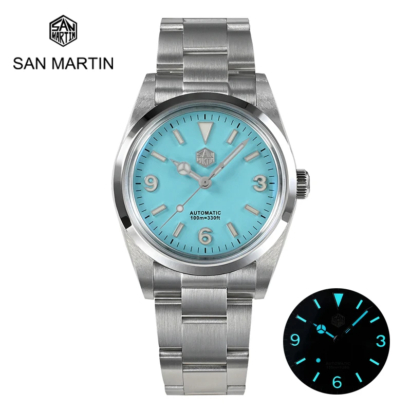 

San Martin 36mm Automatic Mechanical Men Watches Stainless Steel Explore Series Fashion Luxury Couples Sport Watch 10Bar Relojes