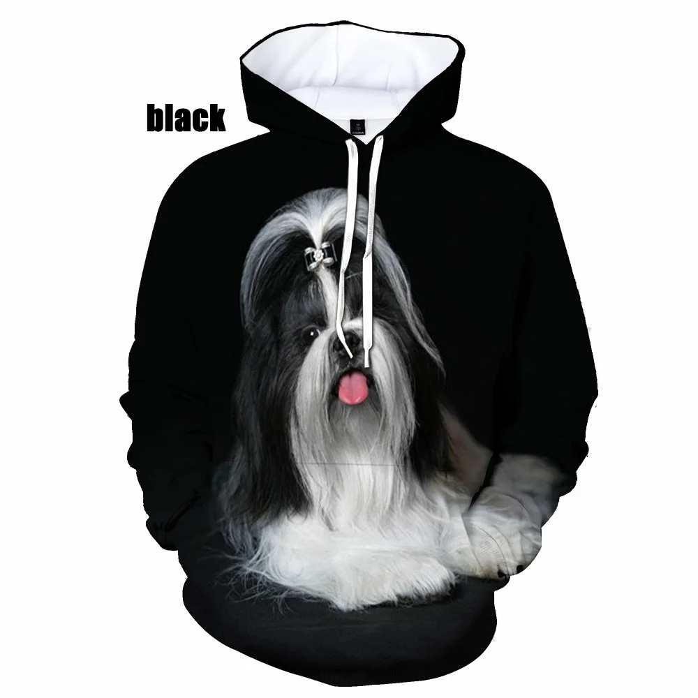 

Новые милые толстовки Shih Tzu Dog с 3d принтом для мужчин и женщин, повседневные Модные свитшоты, детские пуловеры, толстовки большого размера, одежда унисекс
