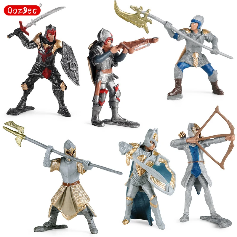 

OozDec Epic Warcraft Alliance Human Figure Ancient European Archers Crazy Fighter Warrior with Weapons Knight Desktop Ornaments