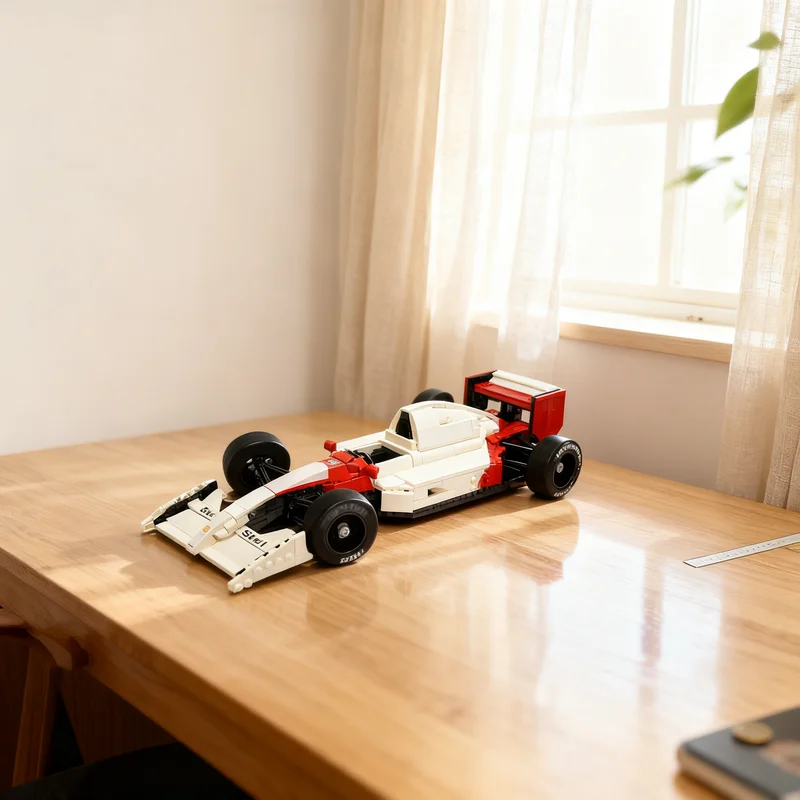 Фото 806 деталей MOC Cars McLaren MP4 6 - Воспоминание об Айртоне Сенне, 3 модели строительных блоков, рождественский подарок, игрушки, архитектурный конструктор. №1