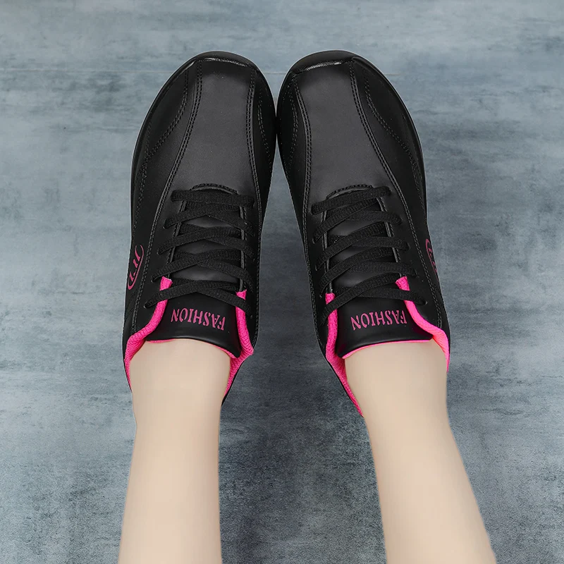 Womens Sneaker Air Cushion Walking Shoes Breathable Gym Jogging Sport PU  Tenis Platform Dancing Shoes