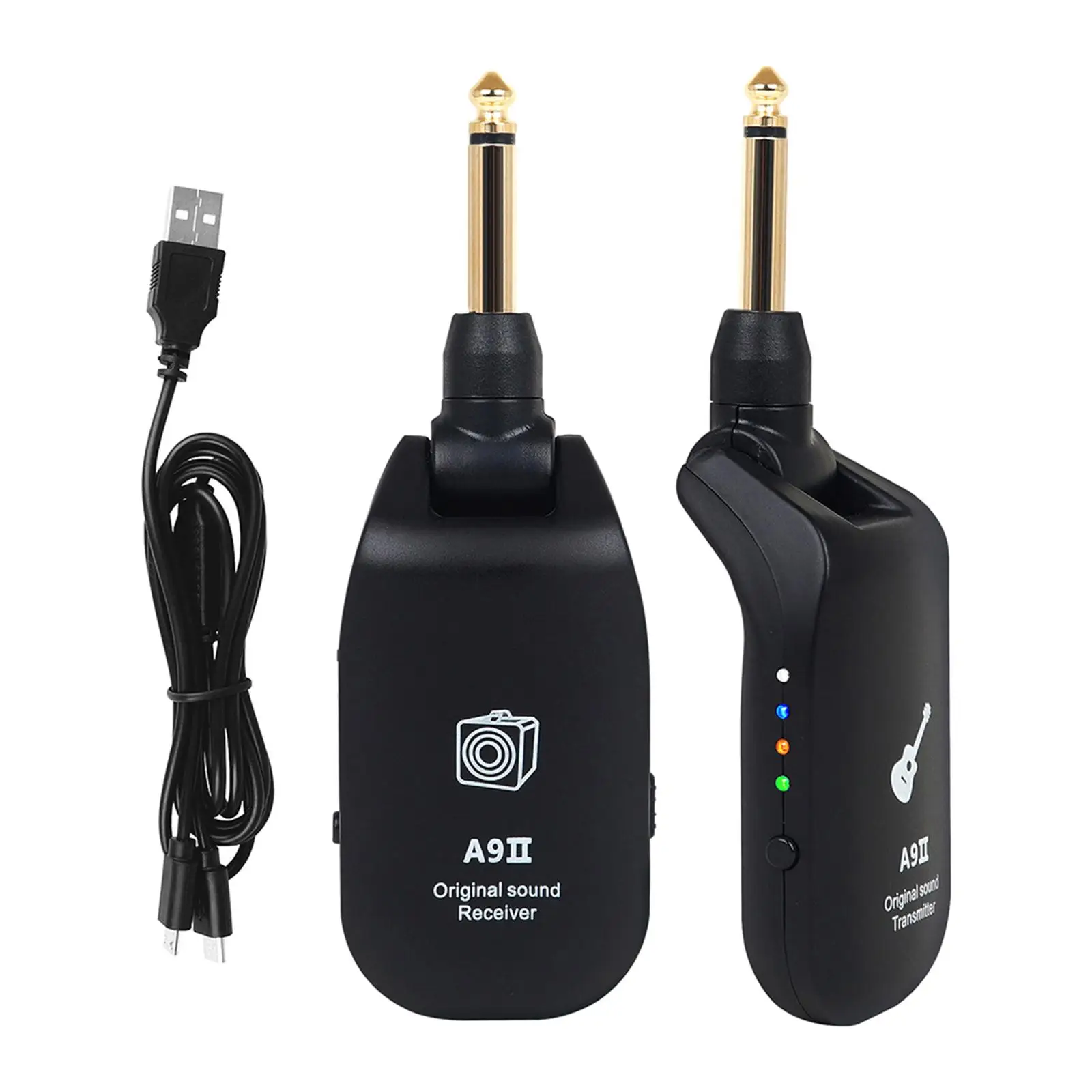 

Guitar Transmitter Receiver 4 Channels for Music Recording Equipment Violin