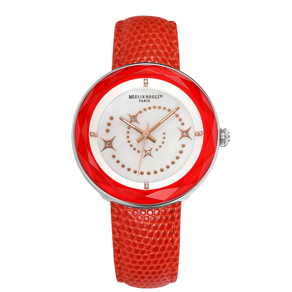 BERNY Women's Quartz Watch Japan Movement Casual 3ATM Waterproof Luminous Hands Ladies Leather Strap  Woman Wristwatch