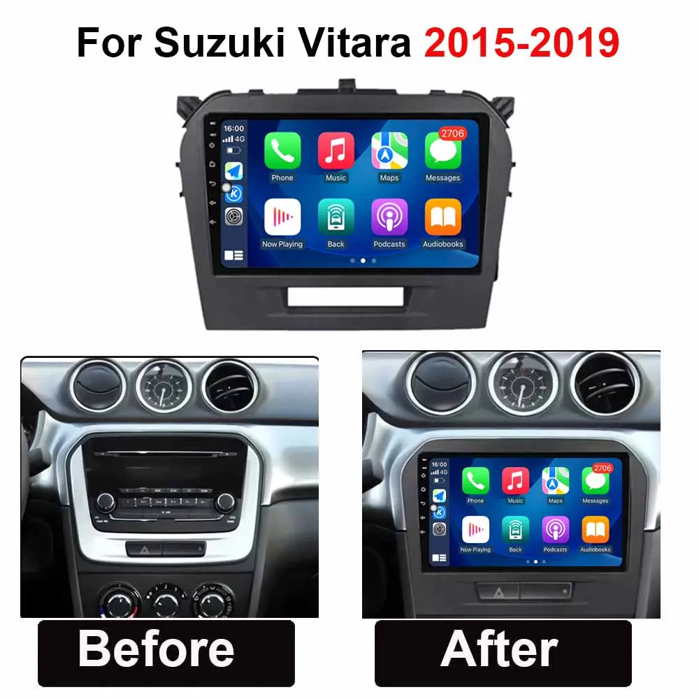 Suzuki Grand Vitara 3 2015-2019 Автомобильный Мультимедийный Плеер С GPS-навигацией BT Wi-Fi DSP